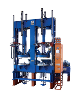 Frame type hydraulic vulcanizing machine
