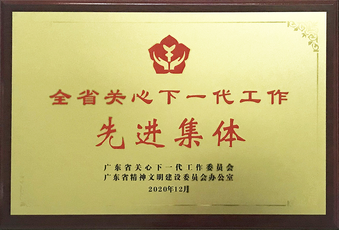Greatoo Won the Honor of the Advanced Collective of Guangdong Province for Caring for the Next Generation
